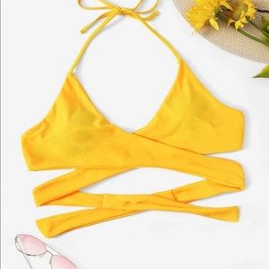 Yellow bikini top (small)